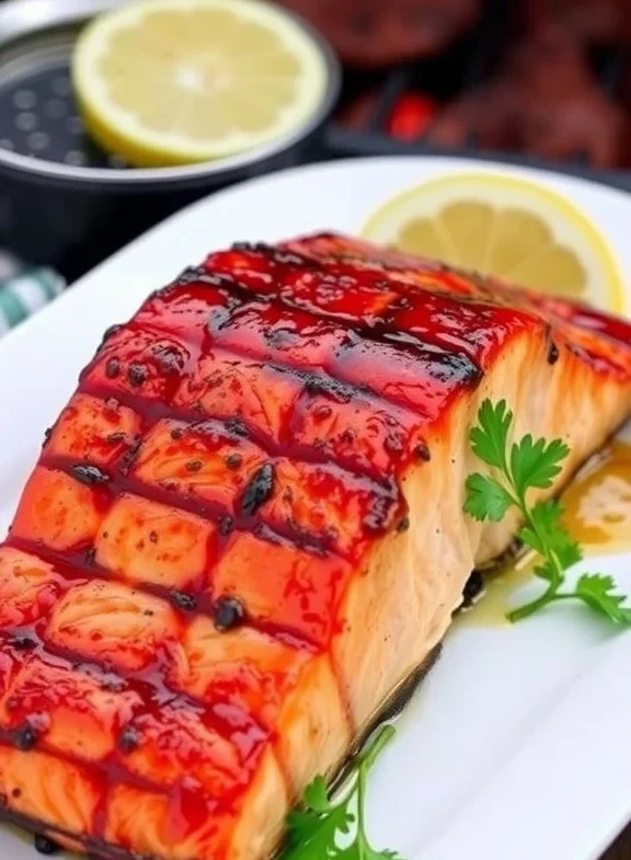 BBQ salmon fillet
