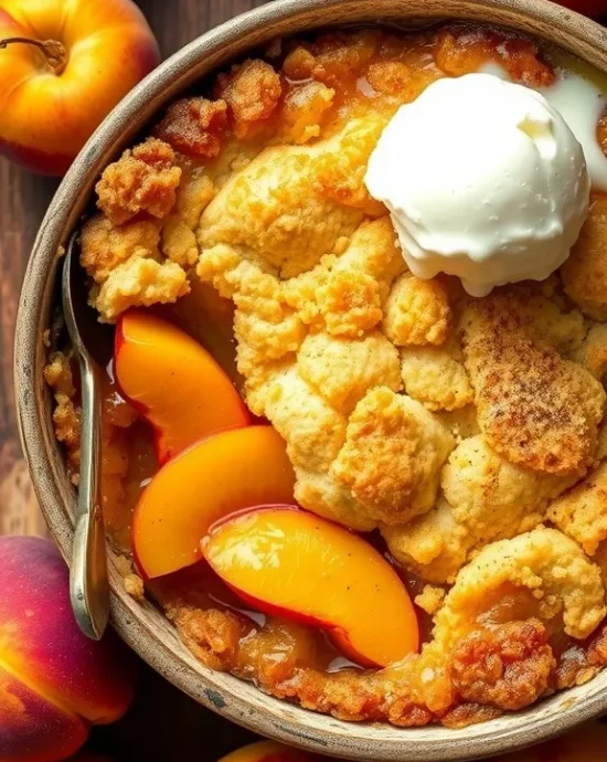 Bisquick Peach Cobbler