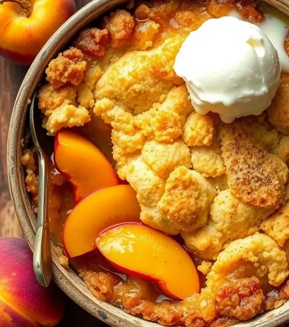 Bisquick Peach Cobbler