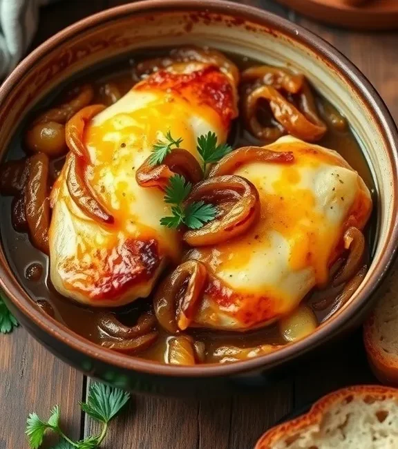 Slow Cooker French Onion Chicken Crockpot easy comfort food recipes