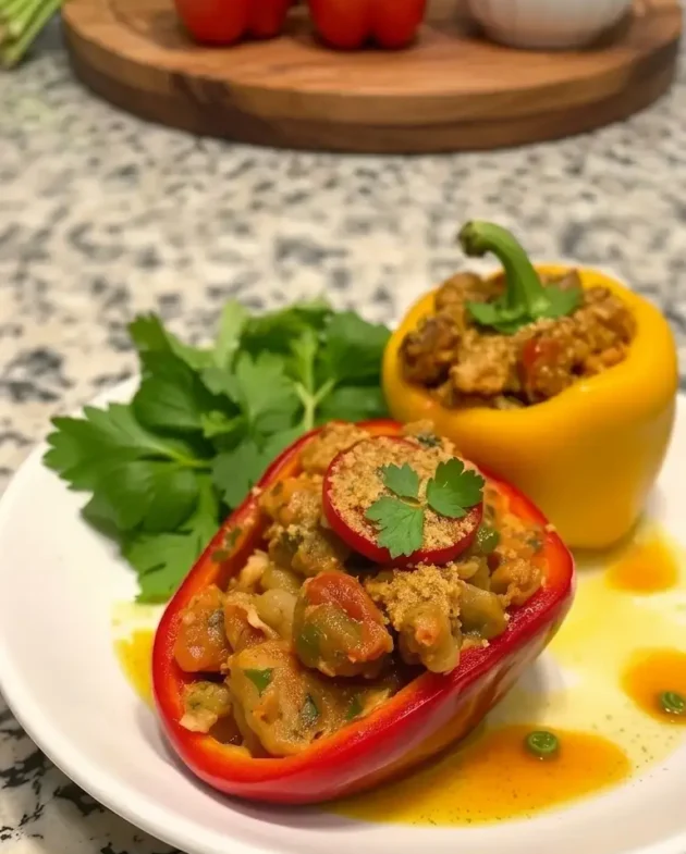 Vegetable stuffed peppers