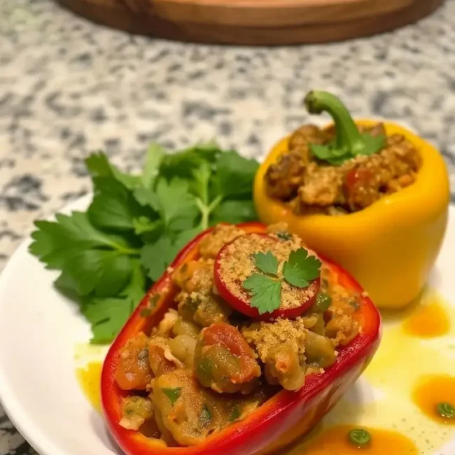 Vegetable stuffed peppers
