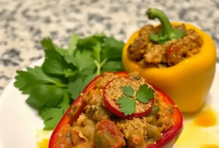Vegetable stuffed peppers
