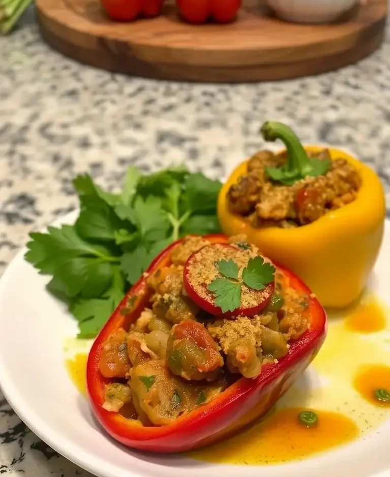 Vegetable stuffed peppers