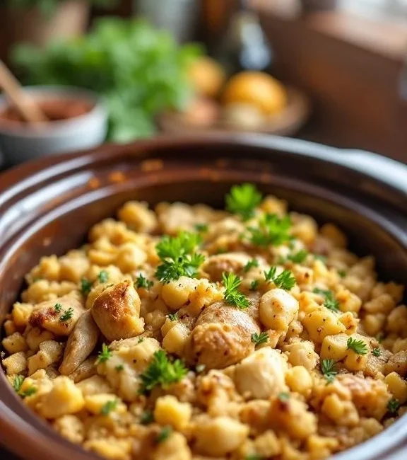 Chicken Stuffing Crock Pot recipe