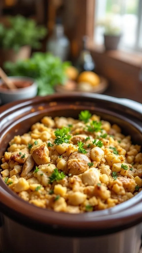 Chicken Stuffing Crock Pot recipe