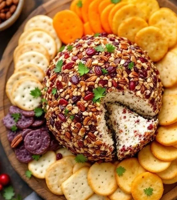 Cranberry pecan cheese ball