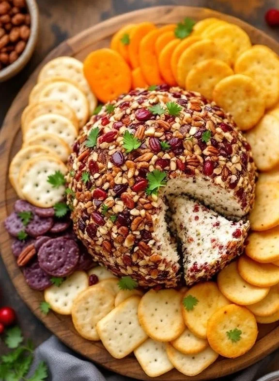 Cranberry pecan cheese ball