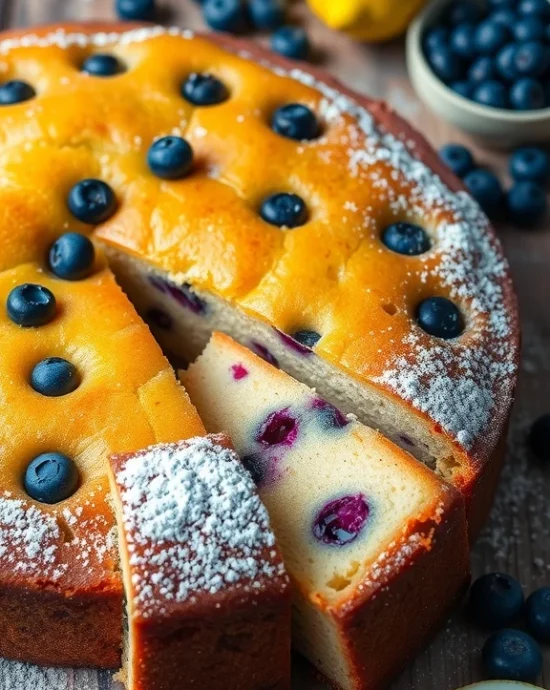 Delicious Lemon Blueberry Cake
