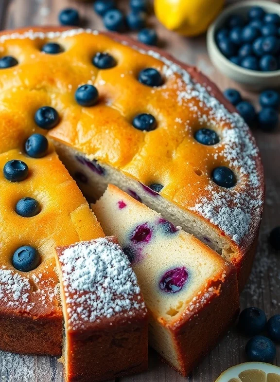 Delicious Lemon Blueberry Cake