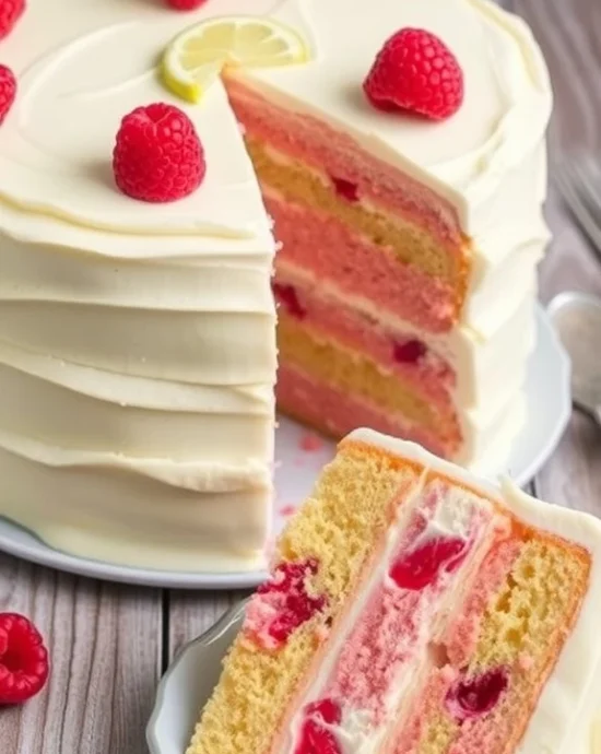 Delicious Raspberry lemon Cake Recipe