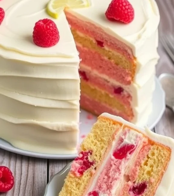 Delicious Raspberry lemon Cake Recipe
