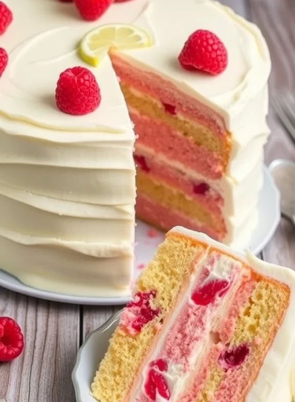 Delicious Raspberry lemon Cake Recipe