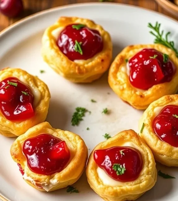 Easy Cranberry Brie Bites Recipe