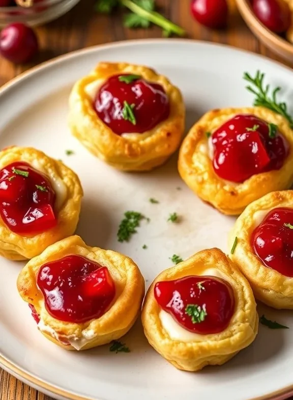 Easy Cranberry Brie Bites Recipe