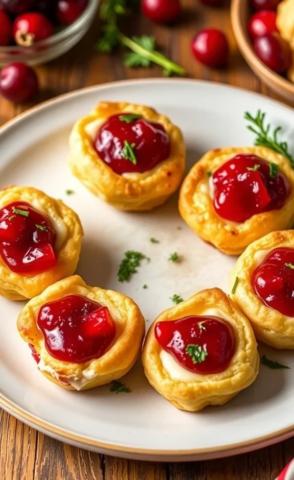 Easy Cranberry Brie Bites Recipe