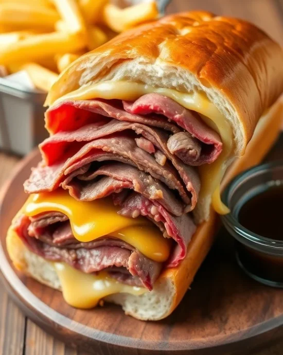 Homemade French Dip Sandwich