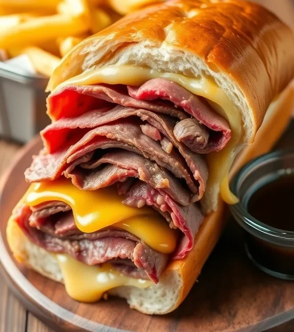 Homemade French Dip Sandwich