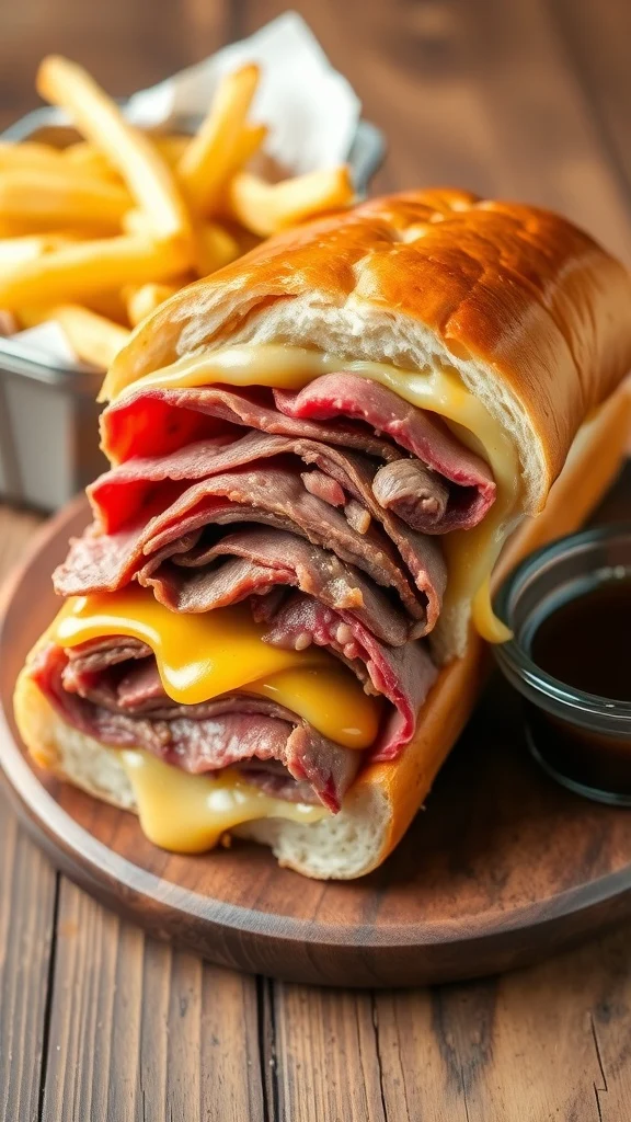 Homemade French Dip Sandwich