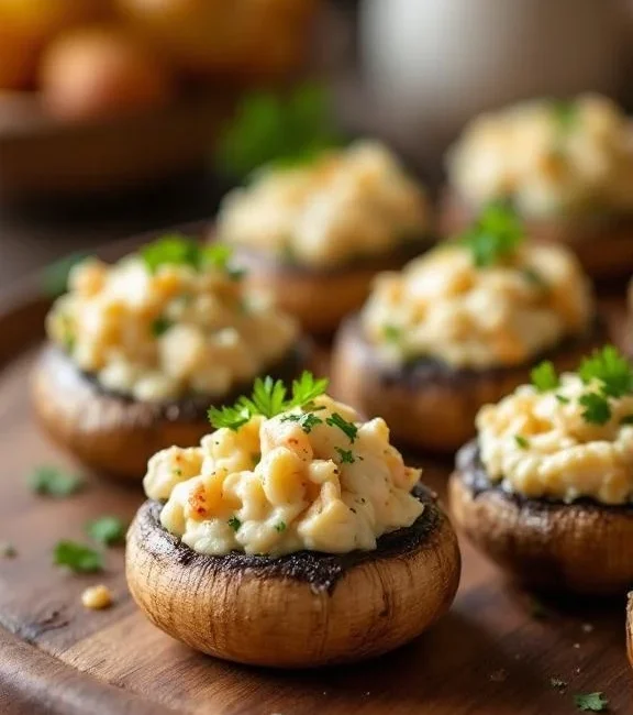 Red lobster stuffed mushrooms