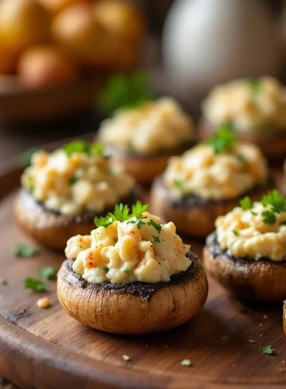 Red lobster stuffed mushrooms