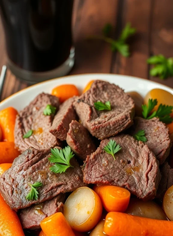 Slow Cooker Corned Beef in Beer