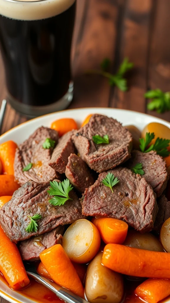Slow Cooker Corned Beef in Beer