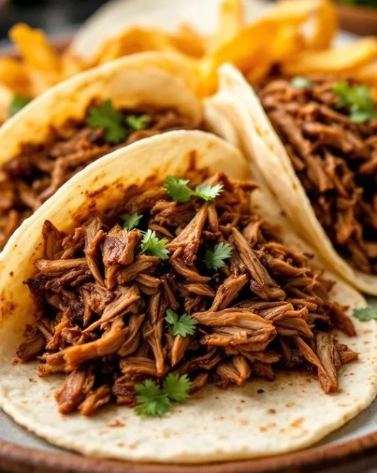 Slow cooked pork carnitas