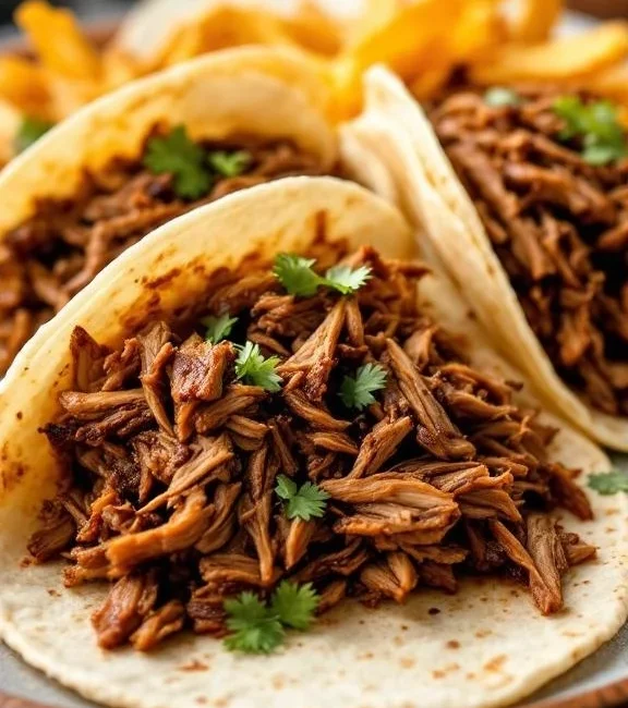 Slow cooked pork carnitas