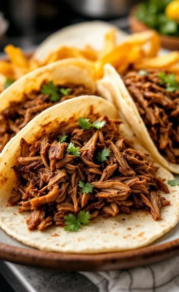Slow cooked pork carnitas