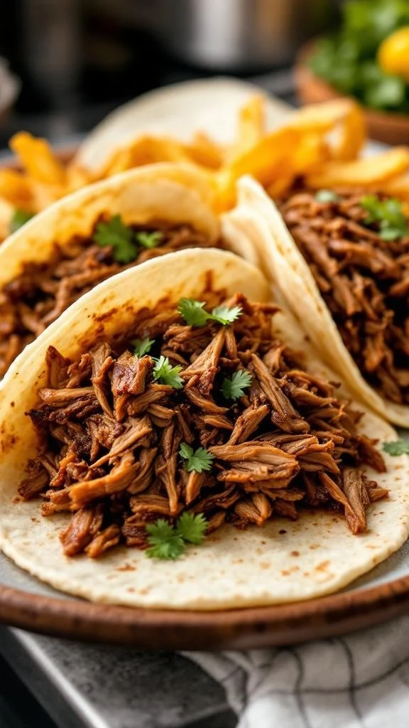 Slow cooked pork carnitas