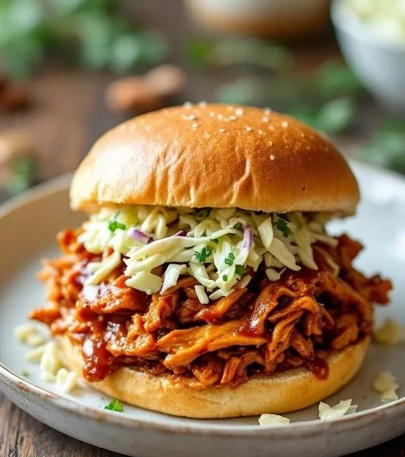 Slow cooked pulled chicken
