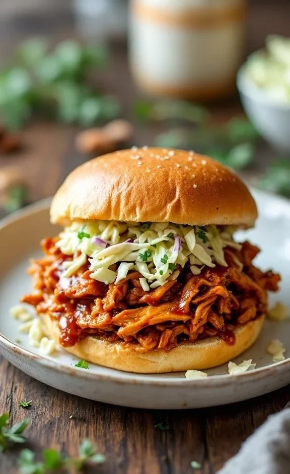 Slow cooked pulled chicken