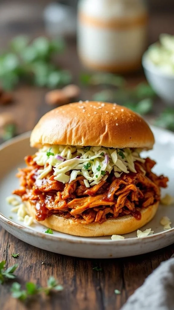 Slow cooked pulled chicken