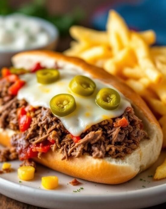 Slow cooker italian beef