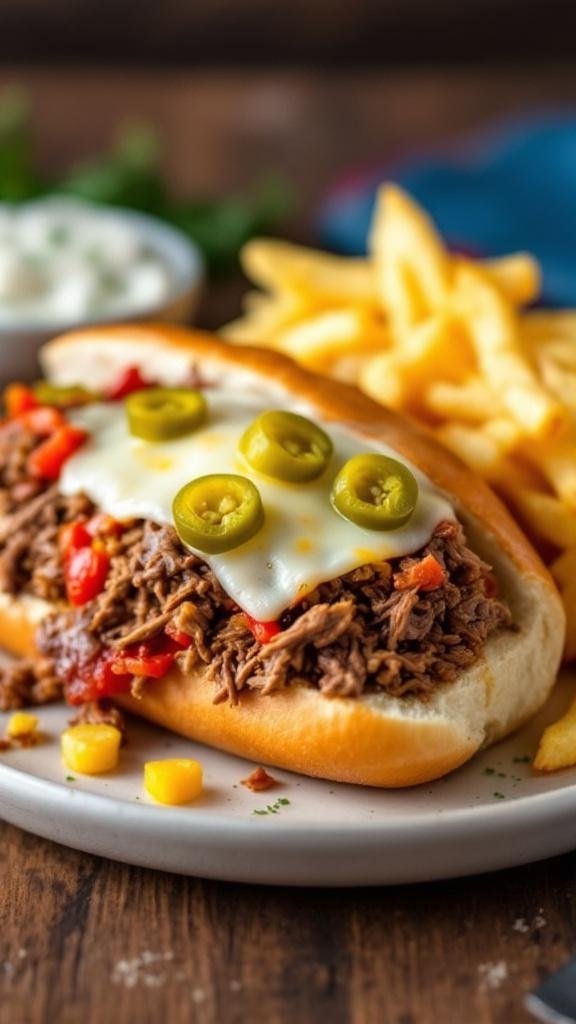 Slow cooker italian beef
