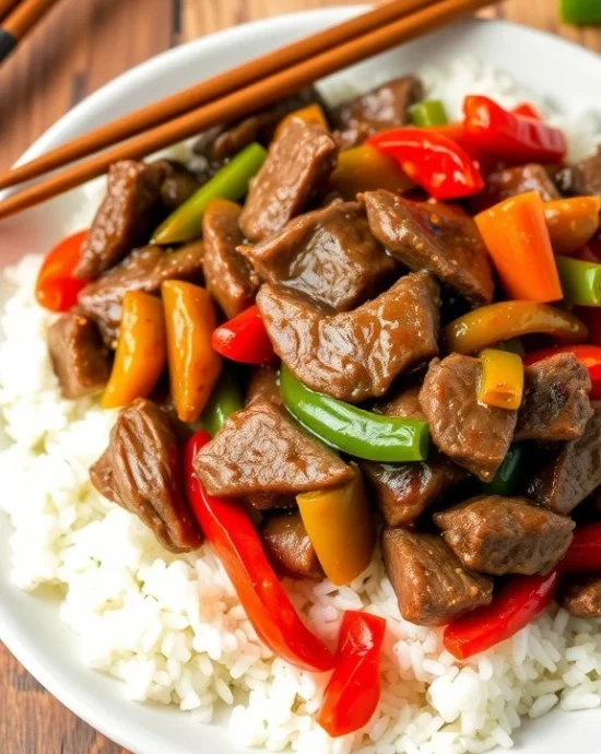 Slow cooker pepper steak