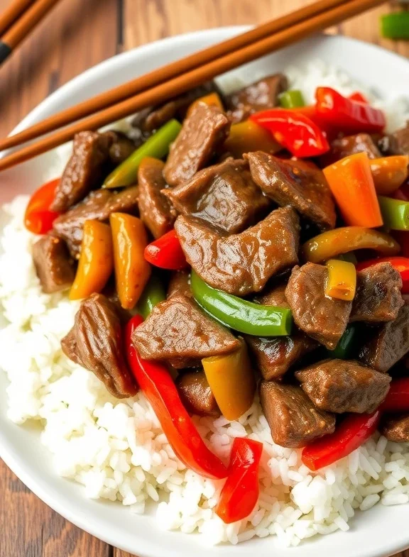 Slow cooker pepper steak