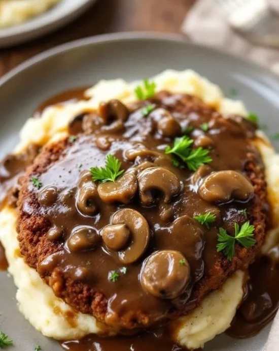 Slow cooker salisbury steak