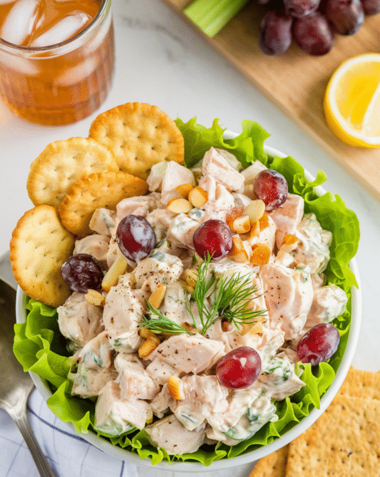 Chicken salad in a bowl