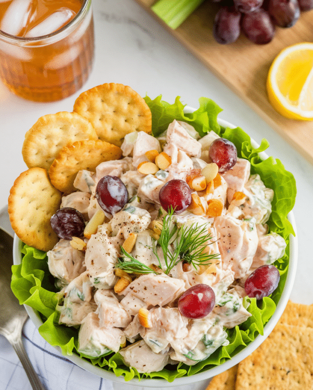 Chicken salad in a bowl