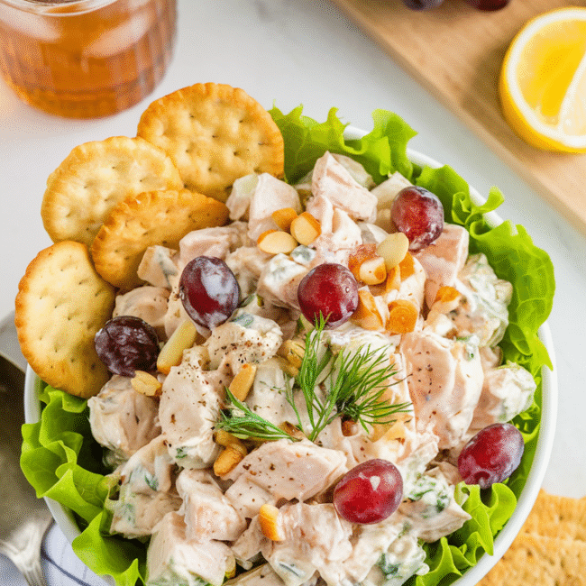 Chicken salad in a bowl