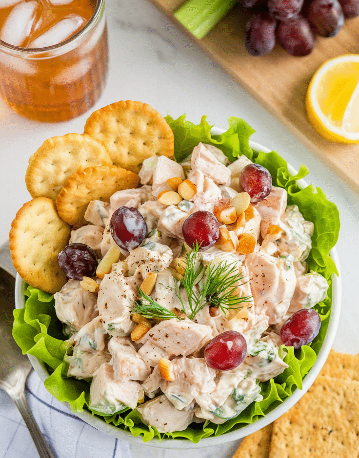 Chicken salad in a bowl