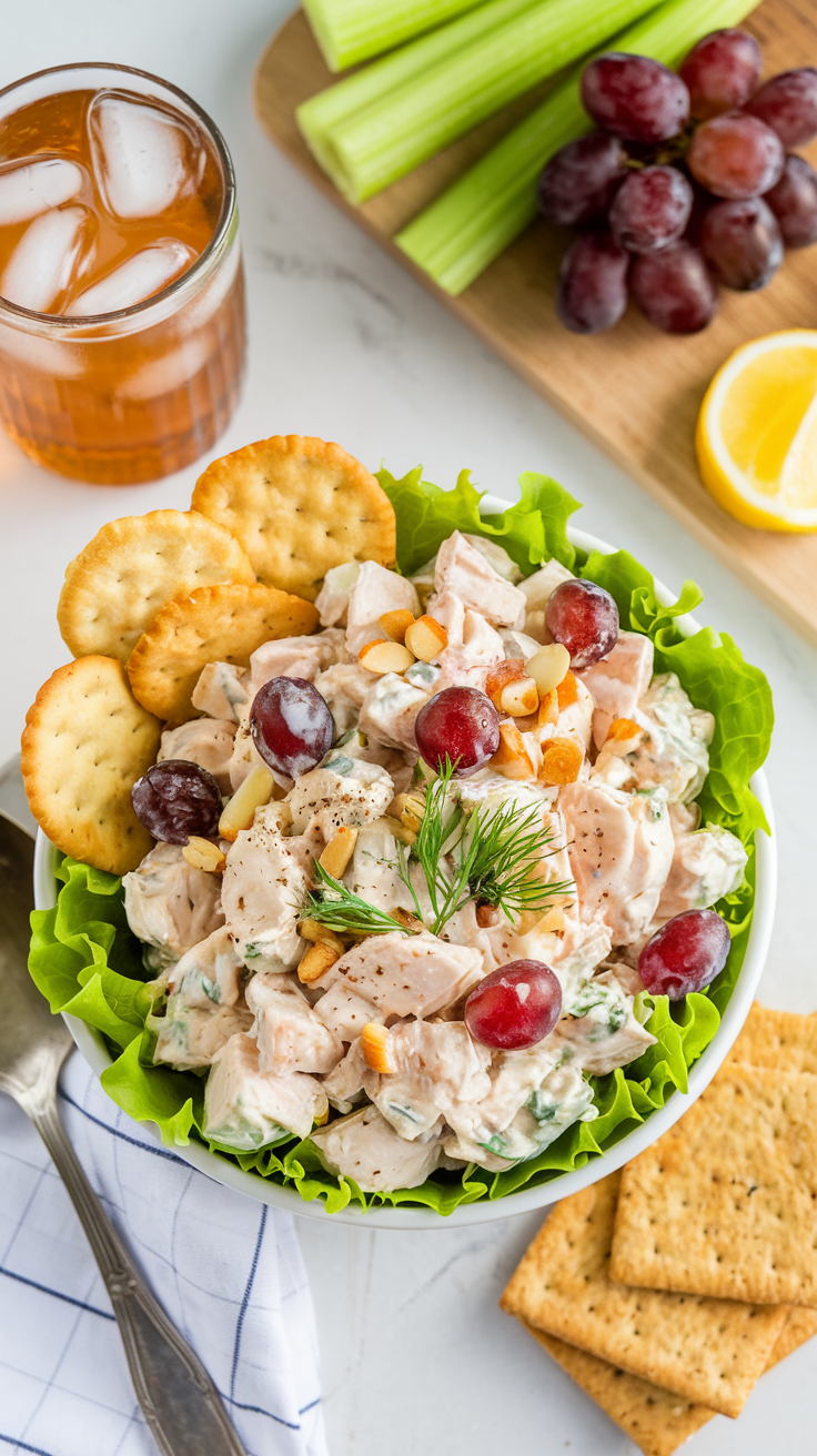 Chicken salad in a bowl