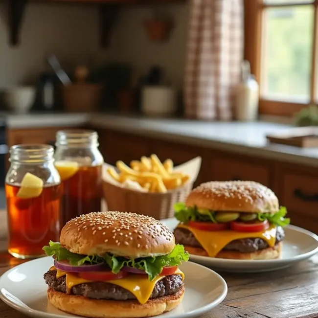 Homemade hamburger