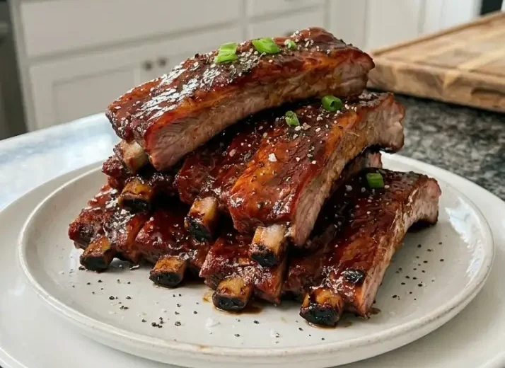 Oven BBQ ribs, oven baked spare ribs