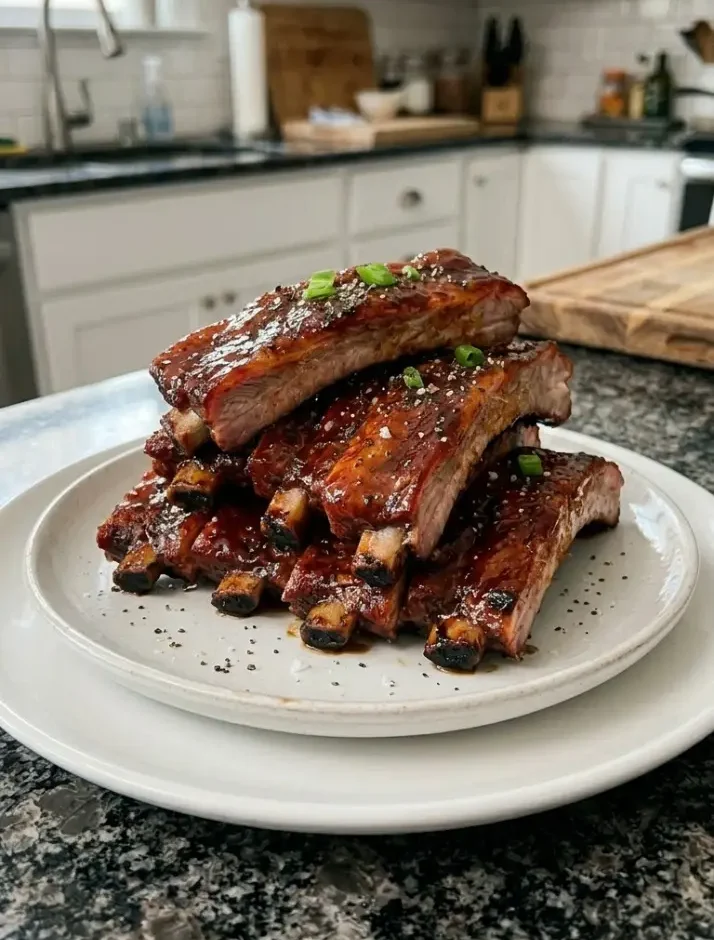 Oven BBQ ribs, oven baked spare ribs