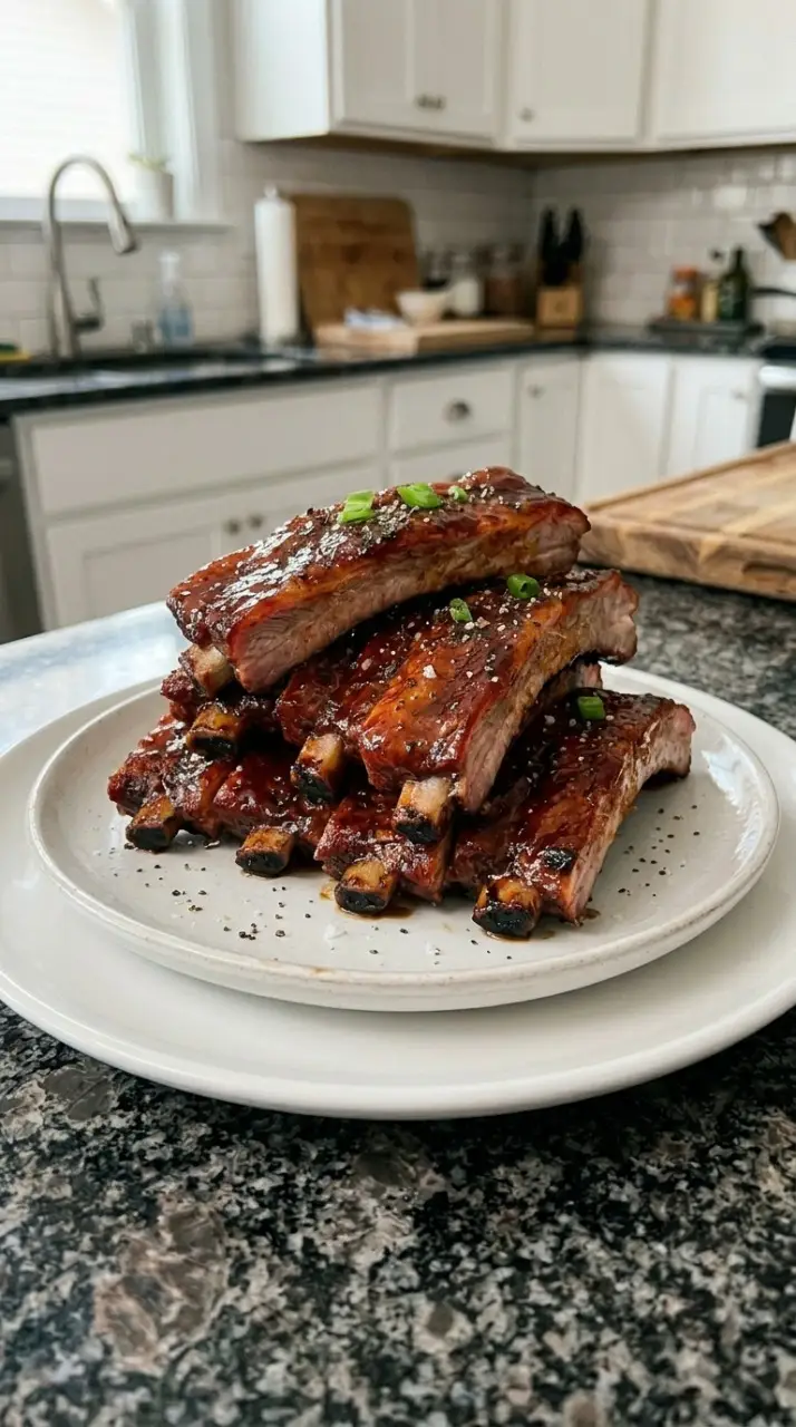 Oven BBQ ribs, oven baked spare ribs